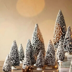 Anthropologie  Terrain Mini Snowy  Evergreen Set of 12